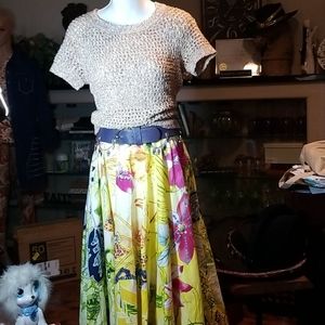 Paris Paris Cotton Embellished Circle Skirt